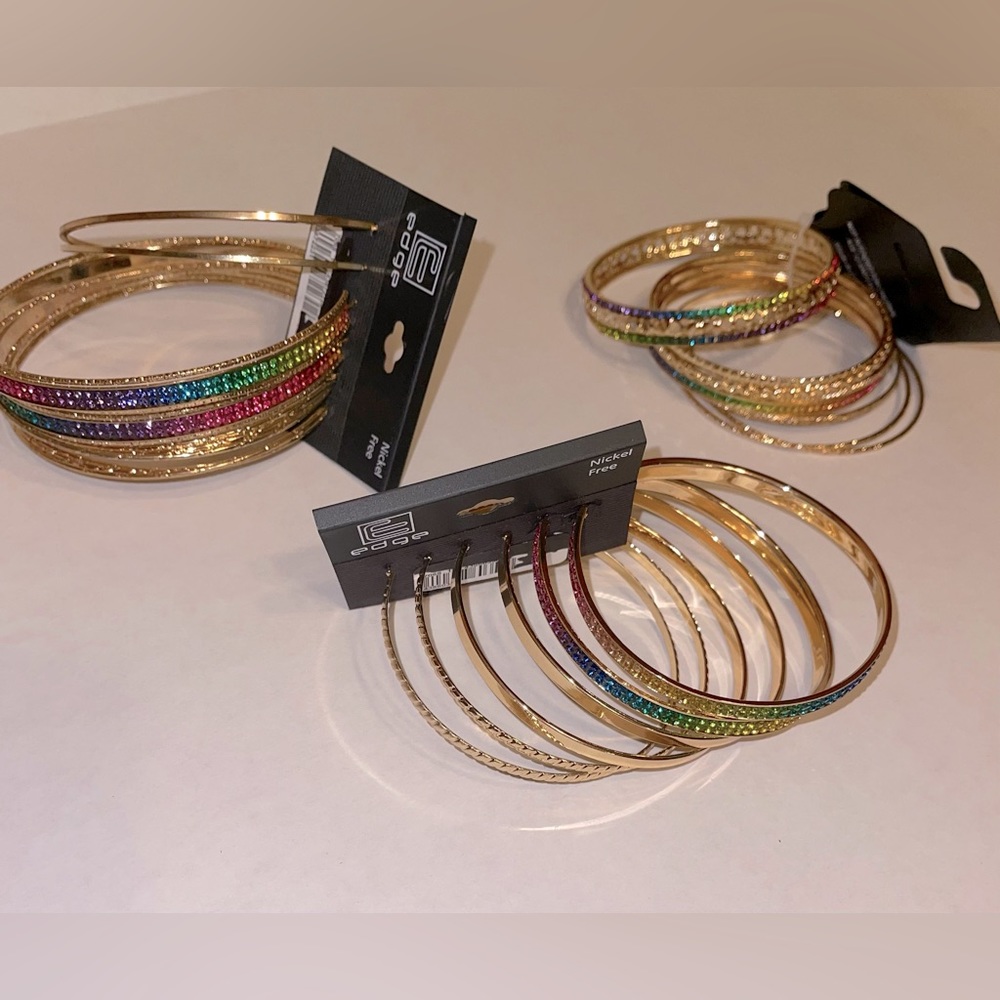🛍3/$20 Six Pairs of Hoop Earrings and Ten Bangles